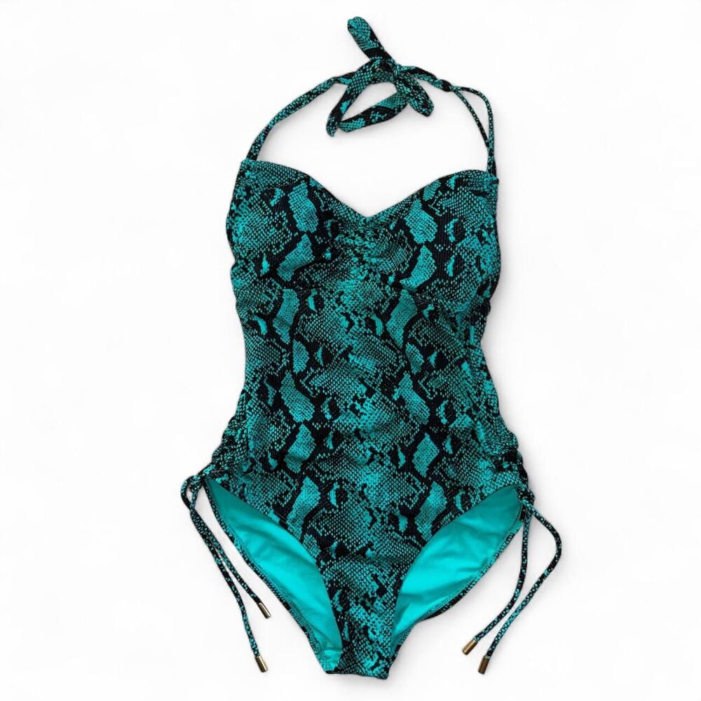 No-boundaries Women's Green and Black Swimsuit-one-piece